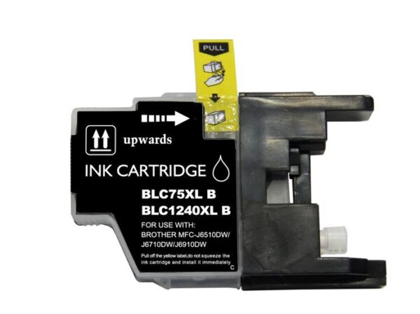 Brother LC1240XL LC1220XL LC1280XL Negro Cartucho de Tinta compatible - Reemplaza LC1240BK LC1220BK LC1280XLBK