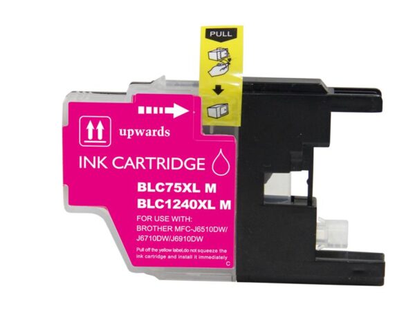 Brother LC1240XL LC1220XL LC1280XL Magenta Cartucho de Tinta compatible - Reemplaza LC1240M LC1220M LC1280XLM