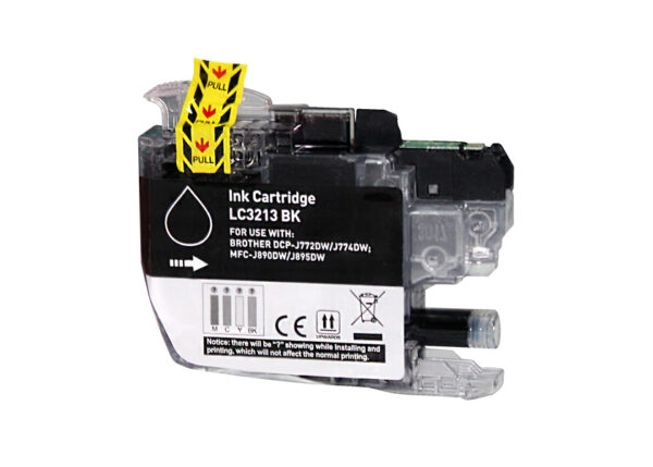 Brother LC3213 LC3211 Negro Cartucho de Tinta compatible - Reemplaza LC3213BK LC3211BK