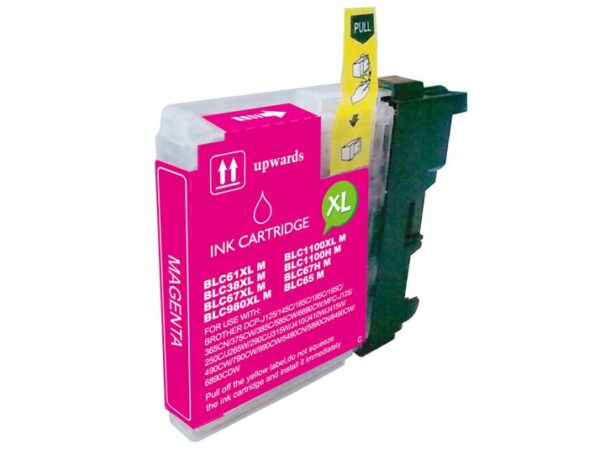 Brother LC980XL LC1100XL LC985XL Magenta Cartucho de Tinta compatible - Reemplaza LC980M LC1100M LC985M