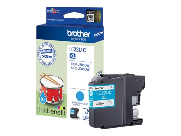 Brother LC22U Cyan Cartucho de Tinta Original - LC22UCBP