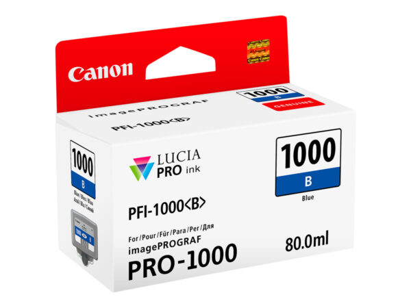 Canon PFI1000 Blue Cartucho de Tinta Original - PFI1000B 0555C001