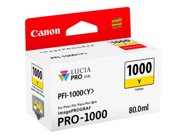 Canon PFI1000 Amarillo Cartucho de Tinta Original - PFI1000Y 0549C001