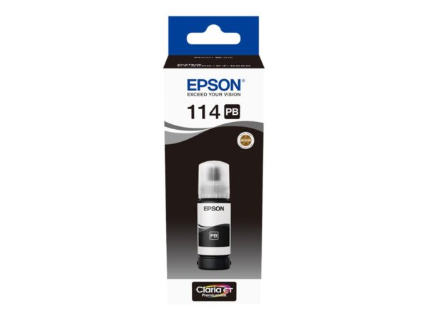 Epson 114 Negro Photo Botella de Tinta Pigmentada Original - C13T07B140