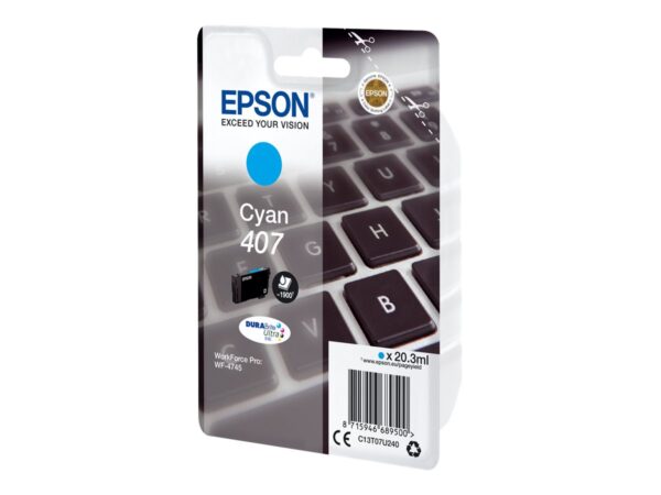 Epson 407 Cyan Cartucho de Tinta Original - C13T07U240