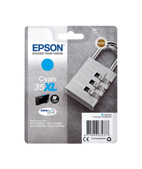 Epson T3592 (35XL) Cyan Cartucho de Tinta Original - C13T35924010