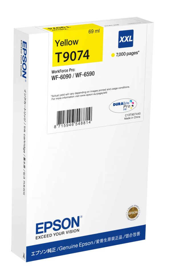 Epson T9074 Amarillo Cartucho de Tinta Original - C13T907440