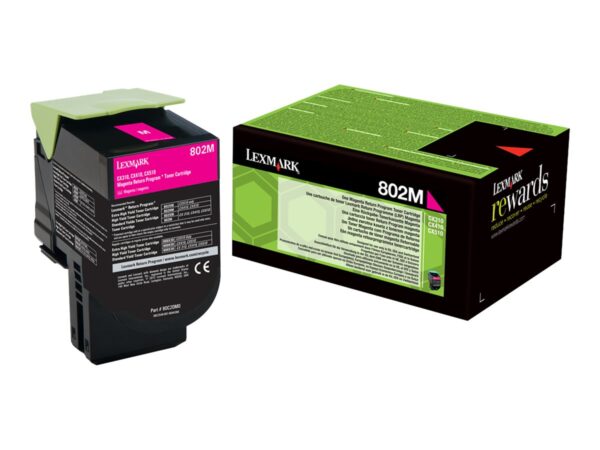 Lexmark CX310 CX410 CX510 Magenta TONER ORIGINAL - 80C20M0 80C20ME 802M