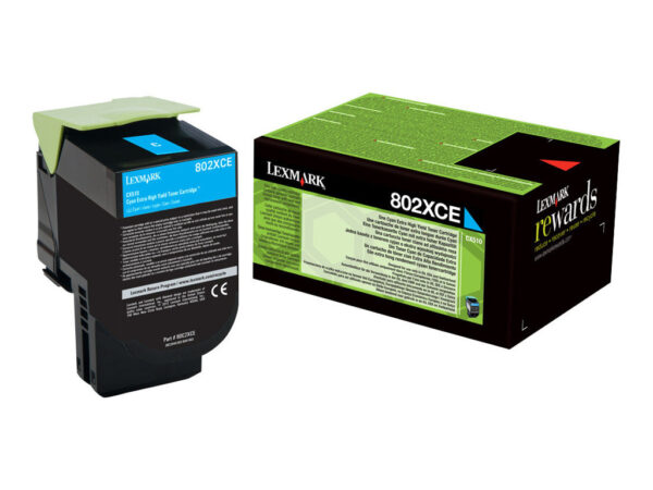 Lexmark CX510 Cyan TONER ORIGINAL - 80C2XC0 80C2XCE 80C0X20 802XC