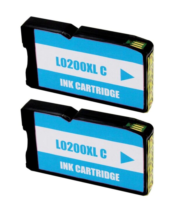 Lexmark 200XL Cyan Pack 2 Cartuchos de Tinta compatibles - Reemplaza 14L0198