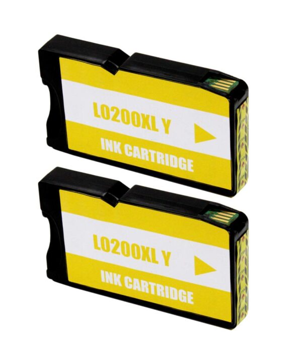 Lexmark 200XL Amarillo Pack 2 Cartuchos de Tinta compatibles - Reemplaza 14L0200