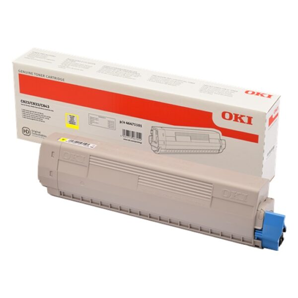 OKI C823 C833 C843 Amarillo TONER ORIGINAL - 46471101