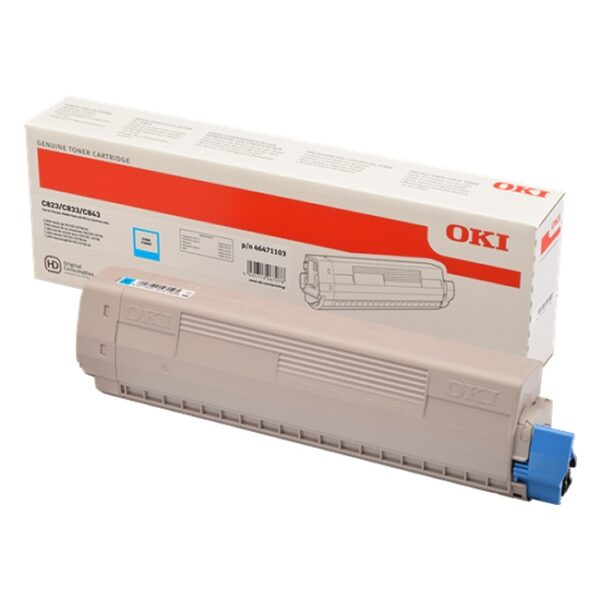 OKI C823 C833 C843 Cyan TONER ORIGINAL - 46471103