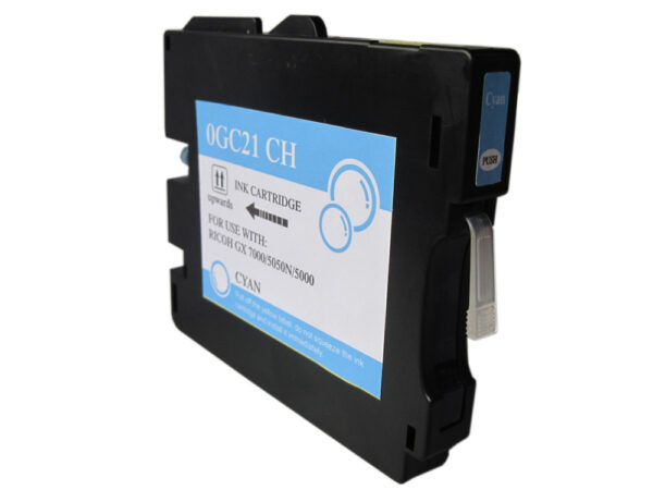 Ricoh GC21C Cyan Cartucho de Tinta Pigmentada compatible - Reemplaza 405533 405537