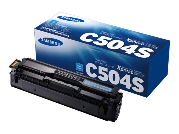 Samsung CLP415 CLX4195 Cyan TONER ORIGINAL - CLT-C504S SU025A