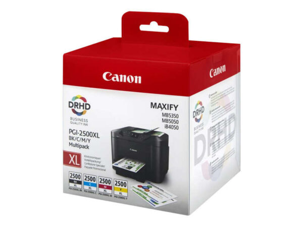 Canon PGI2500XL Pack de 4 Cartuchos de Tinta Originales - 9254B004 9254B010