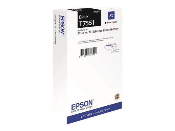 Epson T7551 Negro Cartucho de Tinta Original - C13T755140 C13T75514N