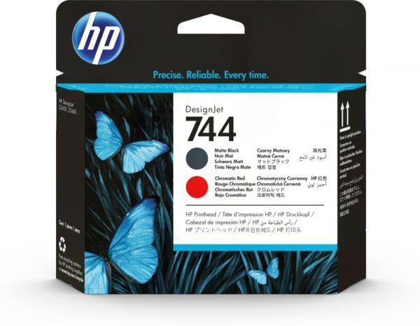 HP F9J88A Negro Mate y Rojo Cabezal de Impresion Original - 744